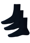 Produktbild f�r 'HIRSCH NATUR Socken 3er Pack Baumwolle Jersey schwarz'