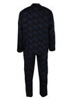 Produktbild fr 'HUGO Pyjama MONOGRAM Langarm Gummibund Muster dunkelblau'
