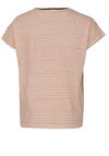 Produktbild fr 'INDI & COLD Kurzarm T-Shirt Rundhals Brusttasche reine Baumwolle Ringel orange'
