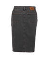 Produktbild fr 'IDANO Jeansrock 5-Pocket Ziernhte Butten-Zipp-Verschluss Uni mittelgrau'