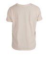 Produktbild fr 'LOUIZON Kurzarm T-Shirt LASUNSET Rundhals Front-Print beige'