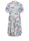 Produktbild fr 'MARC AUREL Kleid Kurzarm Kelchkragen Rschen Blumen Muster oliv'