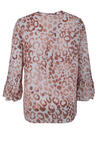 Produktbild fr 'MARC AUREL Bluse Langarm Kelchkragen Leo Muster rosa'