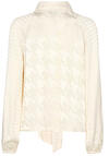 Produktbild fr 'MOS MOSH Langarm SALONI ALIA Bluse Binde-Detail Muster beige'