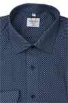 Produktbild fr 'MARVELIS Modern Fit Hemd extra langer Arm New Kent Kragen Muster dunkelblau'