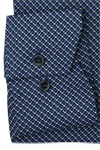 Produktbild fr 'MARVELIS Modern Fit Hemd extra langer Arm New Kent Kragen Muster dunkelblau'