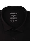 Produktbild fr 'MARVELIS Modern Fit Hemd Langarm New Kent Kragen Jersey schwarz'