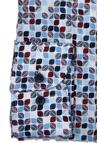 Produktbild fr 'MARVELIS Body Fit Hemd extra langer Arm New Kent Kragen Muster blau'
