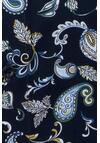 Produktbild fr 'MARVELIS Modern Fit Hemd extra langer Arm New Kent Kragen Muster dunkelblau'