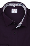 Produktbild f�r 'MARVELIS Modern Fit Hemd extra langer Arm New Kent Kragen aubergine'