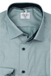 Produktbild f�r 'MARVELIS Modern Fit Hemd Langarm New Kent Kragen Muster gr�n'