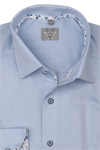 Produktbild fr 'MARVELIS Comfort Fit Hemd Langarm New Kent Kragen Struktur hellblau'