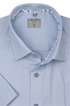 Produktbild fr 'MARVELIS Comfort Fit Hemd Halbarm New Kent Kragen Struktur hellblau'