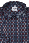 Produktbild fr 'MARVELIS Modern Fit Hemd extra langer Arm New Kent Kragen Muster blau'