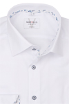 Produktbild fr 'MARVELIS Modern Fit Hemd Langarm New Kent Kragen Struktur wei'