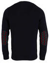Produktbild fr 'MARVELIS Casual Fit Pullover Langarm Rundhals Muster dunkelblau'