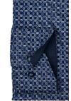 Produktbild fr 'MARVELIS Modern Fit Hemd extra langer Arm New Kent Kragen Muster dunkelblau'