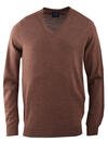 Produktbild fr 'MARVELIS Pullover Langarm V-Ausschnitt aus Merino Wolle cognac'