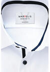 Produktbild fr 'MARVELIS Modern Fit Hemd Langarm New Kent Kragen Feintwill wei'