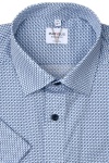 Produktbild fr 'MARVELIS Modern Fit Hemd Halbarm New Kent Kragen Muster hellblau'