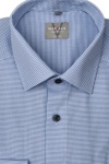Produktbild fr 'MARVELIS Comfort Fit Hemd Langarm New Kent Kragen Karo mittelblau'