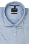 Produktbild fr 'OLYMP Casual regular fit Hemd Halbarm New Kent Kragen Struktur hellblau'