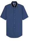 Produktbild f�r 'OLYMP Casual Hemd Halbarm Polokragen Oxford dunkelblau'