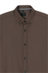 Produktbild f�r 'OLYMP Casual Hemd Langarm Button Down Kragen Faux dunkelbraun'