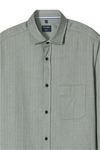 Produktbild f�r 'OLYMP Casual Hemd Langarm New Kent Kragen Fischgrat dunkelgr�n'