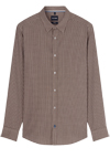 Produktbild f�r 'OLYMP Casual Hemd Langarm New Kent Kragen Muster braun'