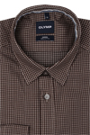 Produktbild f�r 'OLYMP Casual Hemd Langarm New Kent Kragen Muster braun'