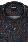 Produktbild f�r 'OLYMP Casual Hemd Langarm New Kent Kragen Muster blau'