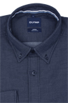 Produktbild f�r 'OLYMP Casual Hemd Langarm Button Down Kragen Struktur navy'