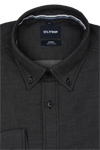 Produktbild f�r 'OLYMP Casual Hemd Langarm Button Down Kragen Struktur anthrazit'