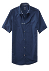Produktbild fr 'OLYMP Casual regular fit Hemd Halbarm New Kent Kragen Papertouch nachtblau'
