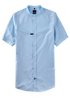 Produktbild fr 'OLYMP Casual regular fit Hemd Halbarm Stehkragen Papertouch hellblau'