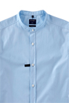 Produktbild fr 'OLYMP Casual regular fit Hemd Halbarm Stehkragen Papertouch hellblau'
