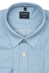 Produktbild f�r 'OLYMP Casual Hemd Langarm New Kent Kragen Fischgratstruktur hellblau'