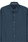 Produktbild f�r 'OLYMP Casual Hemd Langarm New Kent Kragen Streifen dunkelblau'