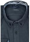 Produktbild fr 'OLYMP Casual regular fit Hemd Langarm Button Down Kragen Flanell anthrazit'