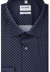 Produktbild fr 'OLYMP Level Five body fit Hemd extra langer Arm New Kent Kragen Muster blau'