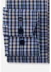 Produktbild fr 'OLYMP Luxor modern fit Hemd Langarm New Kent Kragen Karo dunkelblau'