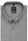 Produktbild fr 'OLYMP No. Six super slim Hemd Langarm Button Down Kragen Karo gelb'