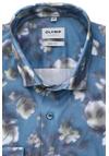 Produktbild fr 'OLYMP Level Five body fit Hemd Langarm New Kent Kragen Blumenmuster blau'