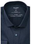 Produktbild fr 'OLYMP No. Six 24/Seven super slim Hemd extra langer Arm New Kent Kragen Muster blau'