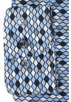 Produktbild fr 'OLYMP No. Six super slim Hemd extra langer Arm Haifischkragen Muster blau'