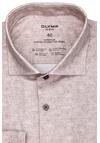 Produktbild fr 'OLYMP No. Six 24/Seven super slim Hemd extra langer Arm Haifischkragen Jersey Struktur hellbraun'