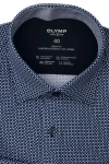 Produktbild fr 'OLYMP Level Five 24/Seven body fit Hemd extra langer Arm Muster dunkelblau'