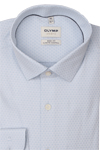 Produktbild für 'OLYMP Level Five 24/Seven body fit Hemd extra langer Arm New Kent Kragen Muster hellblau'