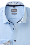 Produktbild fr 'OLYMP Luxor comfort fit Hemd Langarm New Kent Kragen Struktur hellblau'